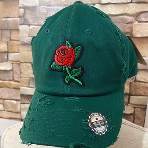 This is a Flower Hat The color is Green
